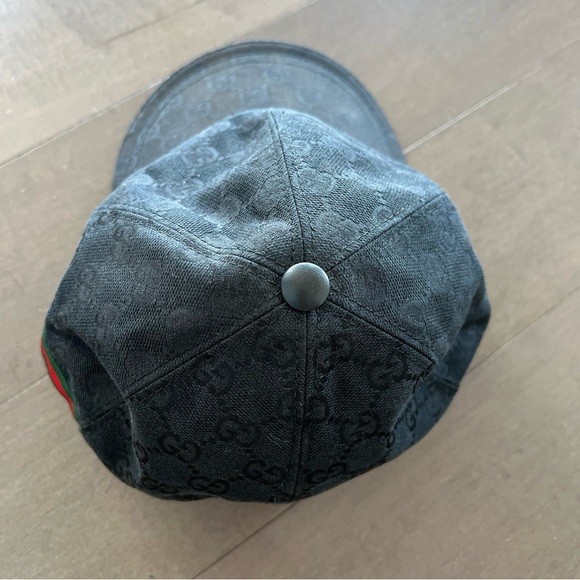 Gucci men’s baseball cap hat GG logo monogram web ball hat size medium m - Picture 3 of 7